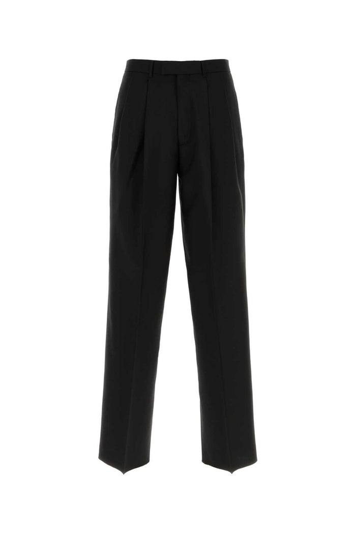 Black Exterior: Wool Mohair Pantaloni