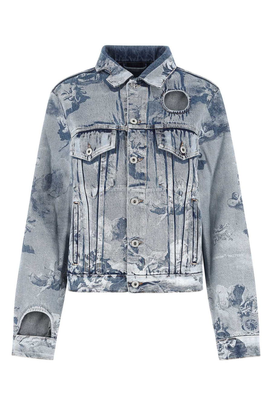 Off-White Exterior: 100% Cotton jacket in blue