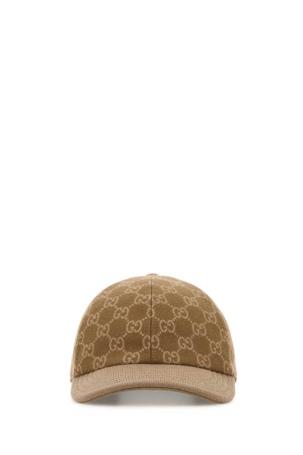 Gucci Flannel 100% Wool baseball cap in beige