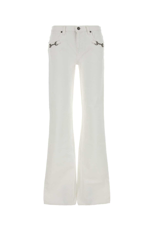 Gucci Rise 100% Cotton jeans in white