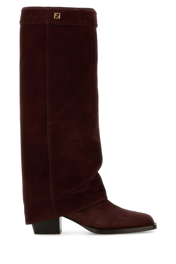 Fendi Crosta Exterior: 100% Calf boot in burgundy