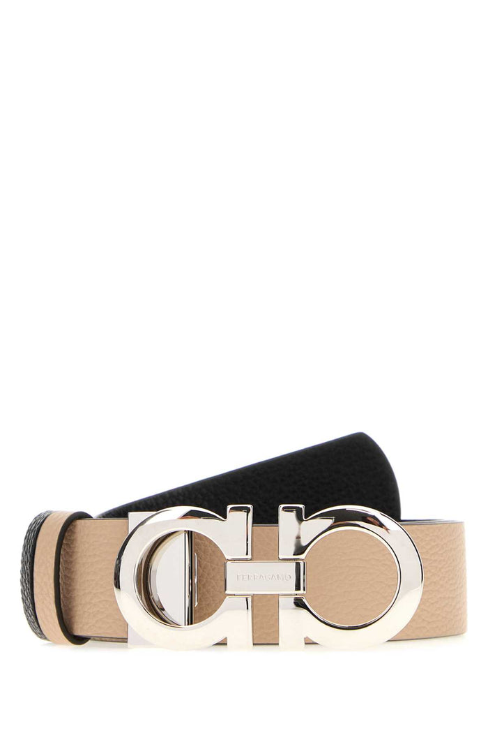 Sand Leather Reversible Belt Newbisner Cinture