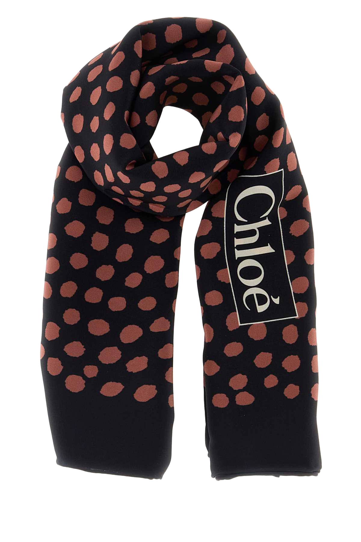Printed Silk Chloã© Spotted Foulard Blackpink Exterior: Sciarpe E