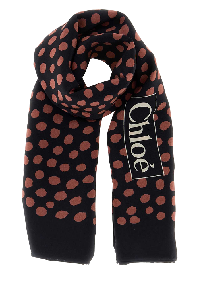 Printed Silk Chloã© Spotted Foulard Blackpink Exterior: Sciarpe E