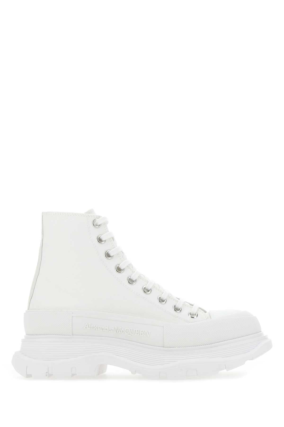 White Canvas Sack Sneakers 9000