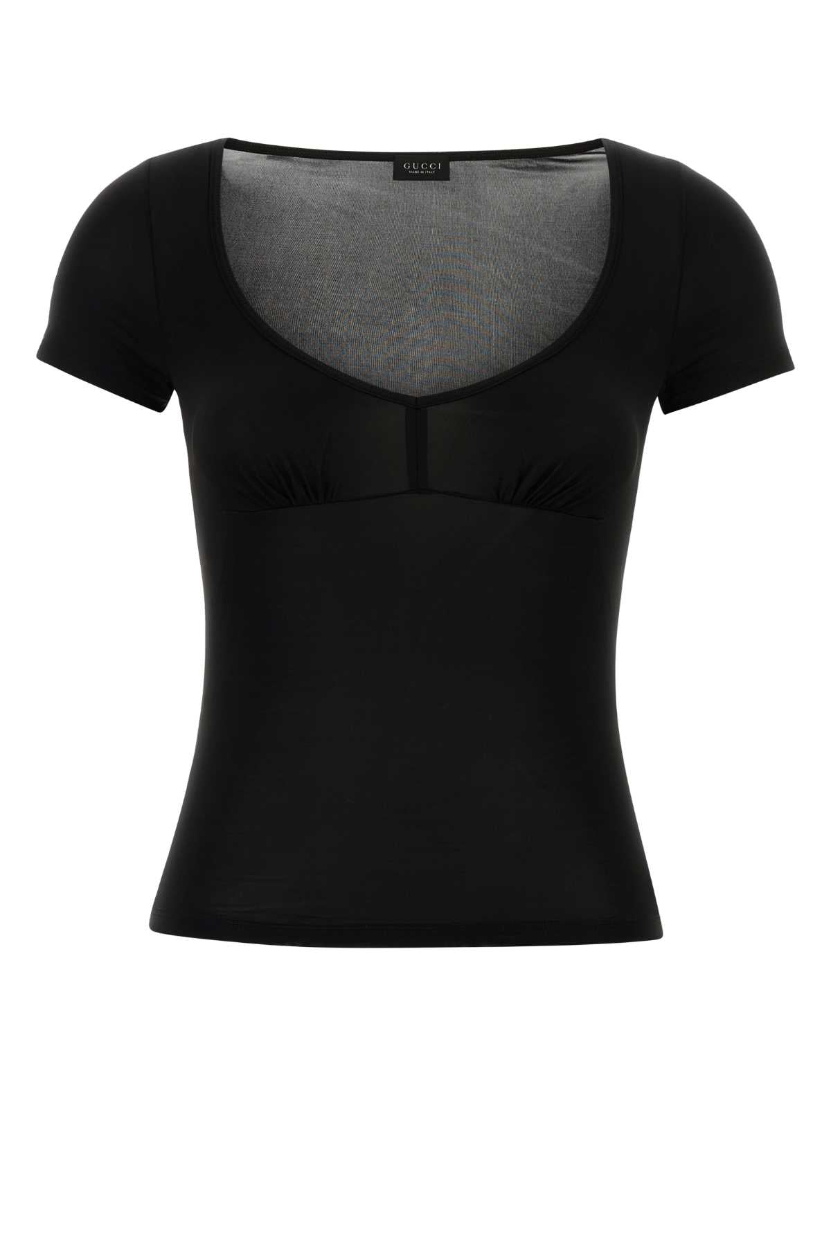Black Viscose Mix T-shirt