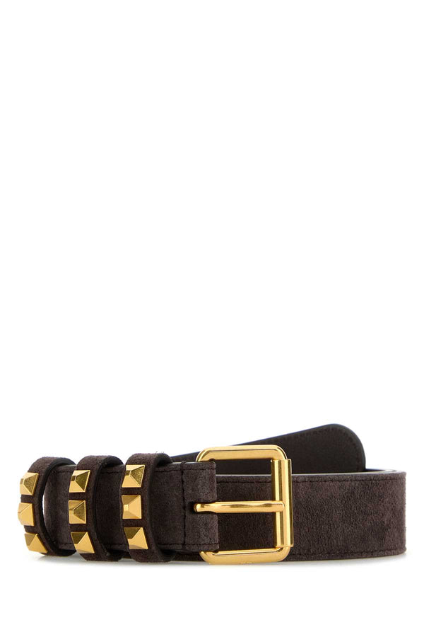 Valentino Garavani Flaneuse CALF LEATHER - BOS TAURUS belt in brown