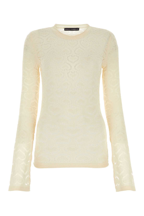 Marco Rambaldi 88% Viscose sweater in ivory
