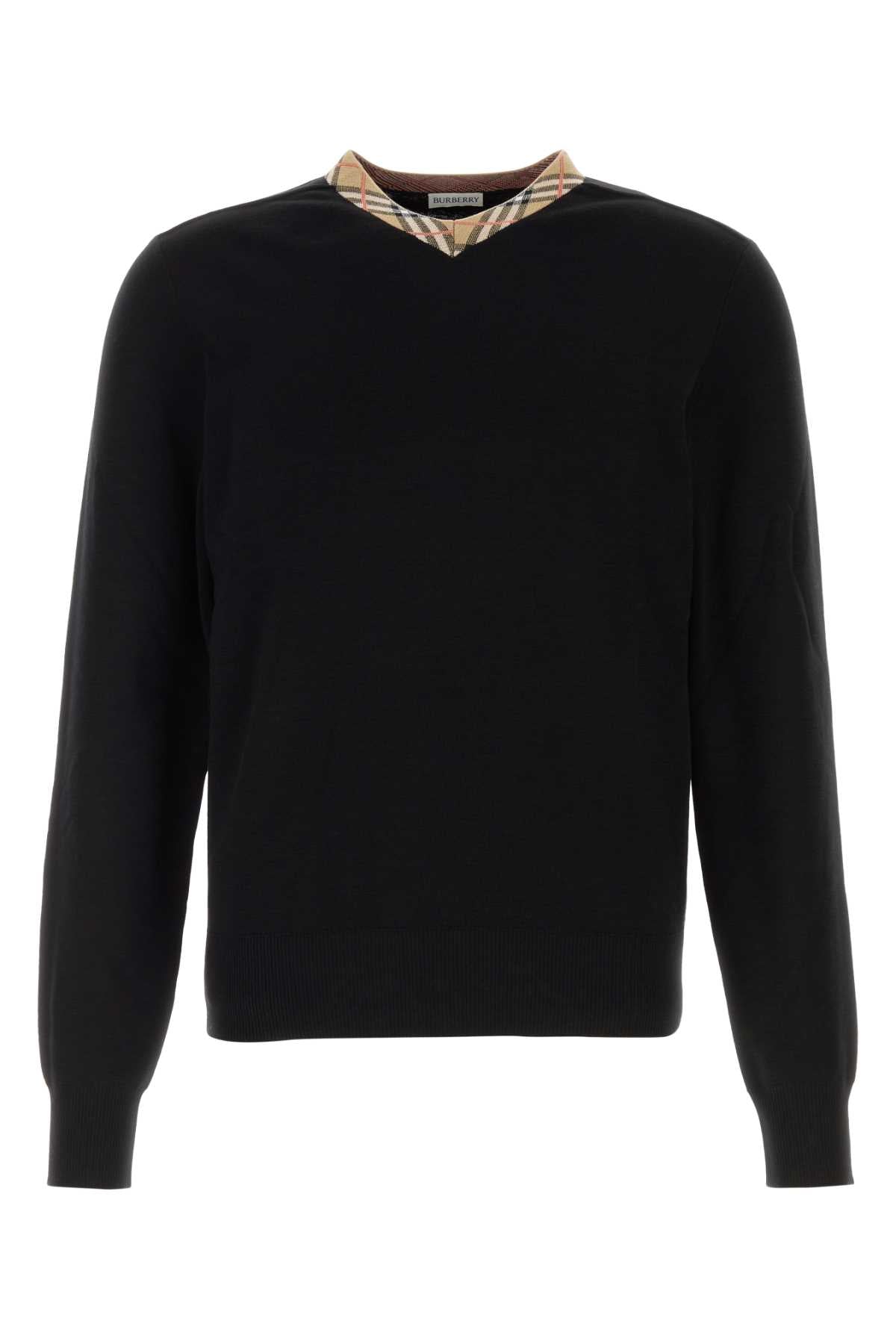 Black Wool Maglieria