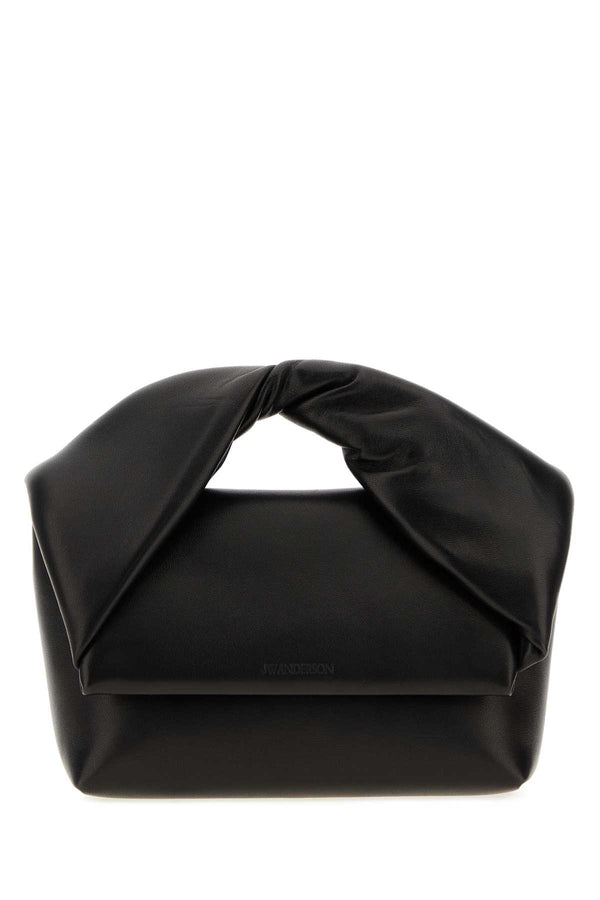 JW Anderson Twister Exterior: 100% Leather top handle bag in black