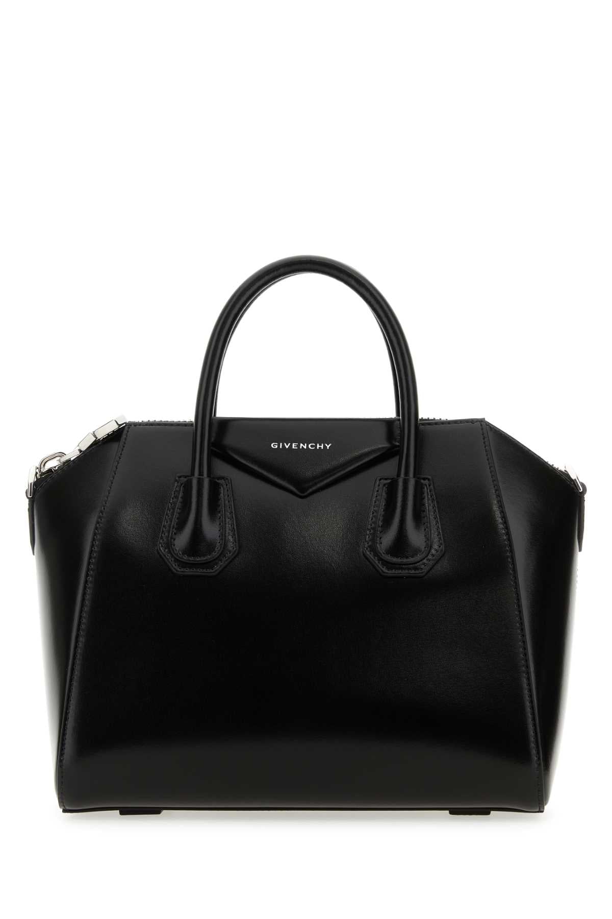 Black 100 % Calf Leather Borse A Mano
