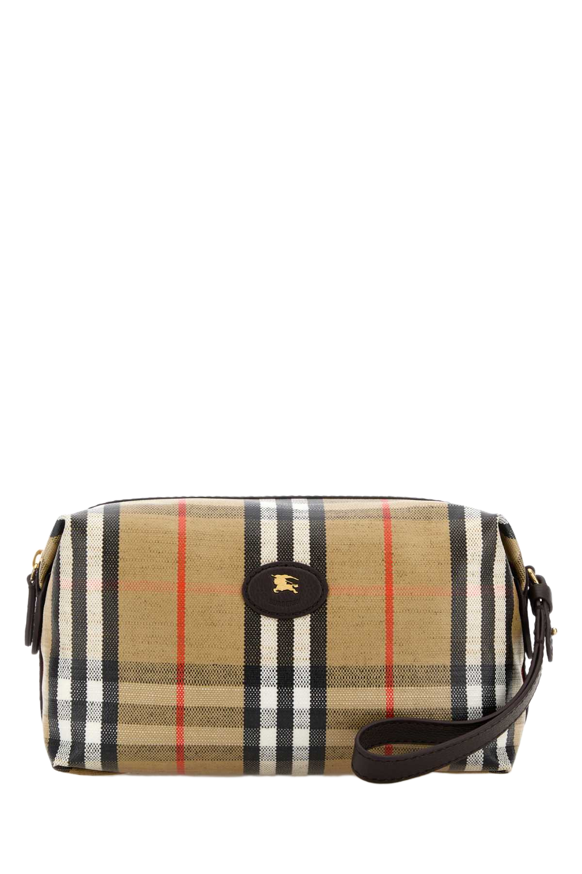 Printed Canvas Beauty Case Sandpeat Cotton Viscose Linen