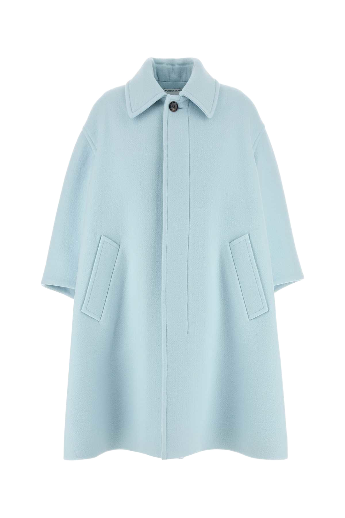 Light Blue Cashmere Coat Dusk Exterior: Cappotti