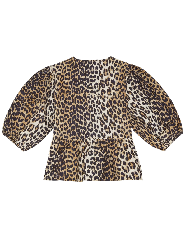 Blouse With Animalier Print Organic Cotton Tops