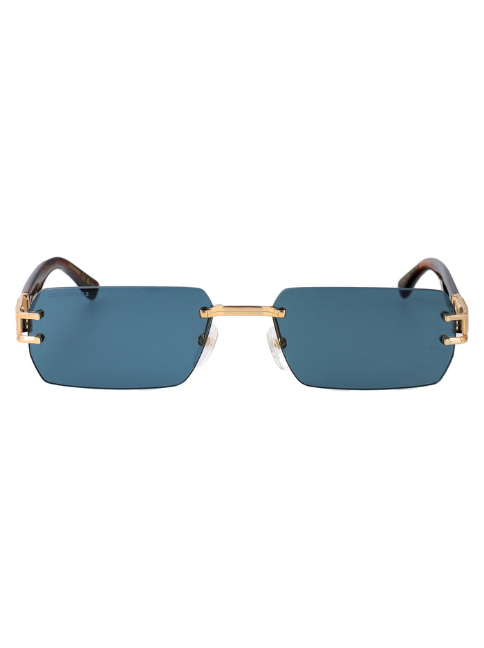 D2 0189-S Rose Gold Metal Sunglasses
