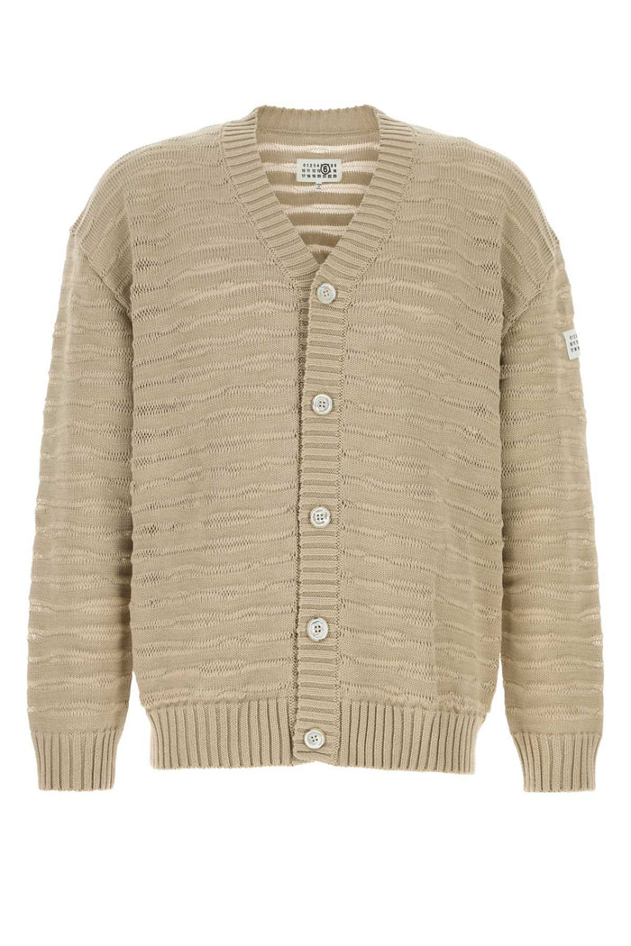 Beige Cotton Cardigan Dune Exterior: Maglieria