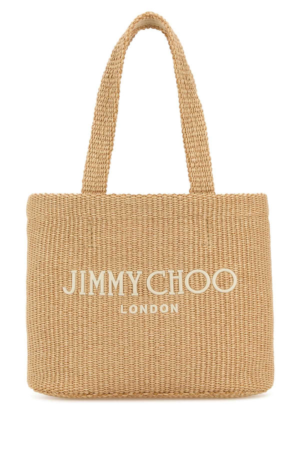 Jimmy Choo 100% Raffia tote bag in beige