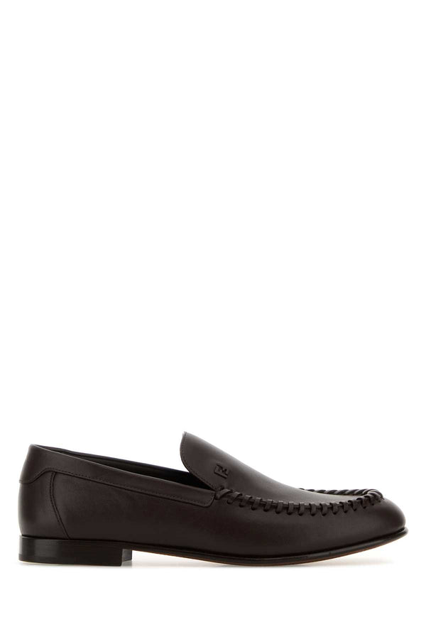 Fendi Exterior: 100% Calf loafer in brown
