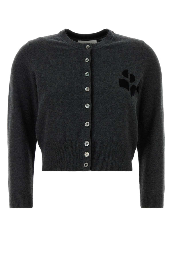 Isabel Marant Etoile 70% cotton cardigan in charcoal