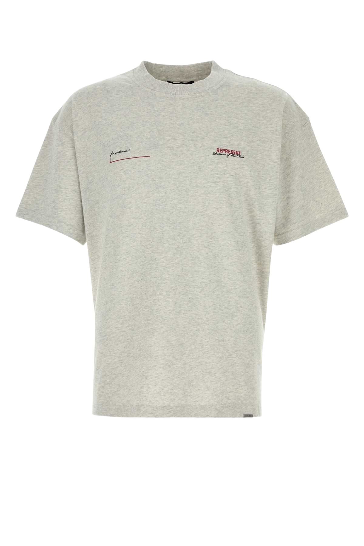 Melange Grey Cotton T-Shirt Creammarl