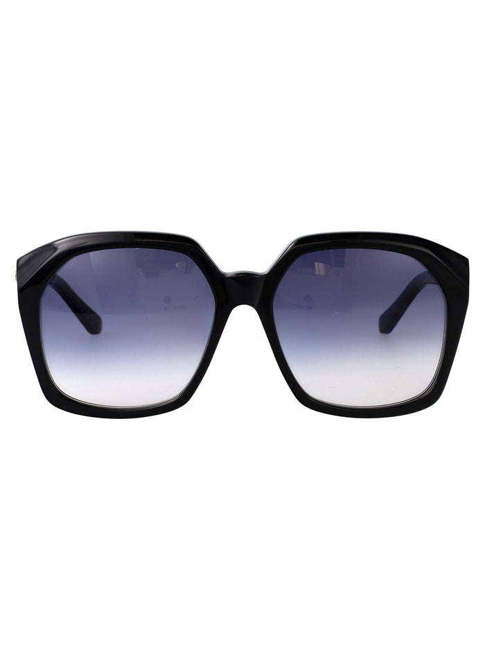 Ch0280s Black-black-blue Acetate Sunglasses