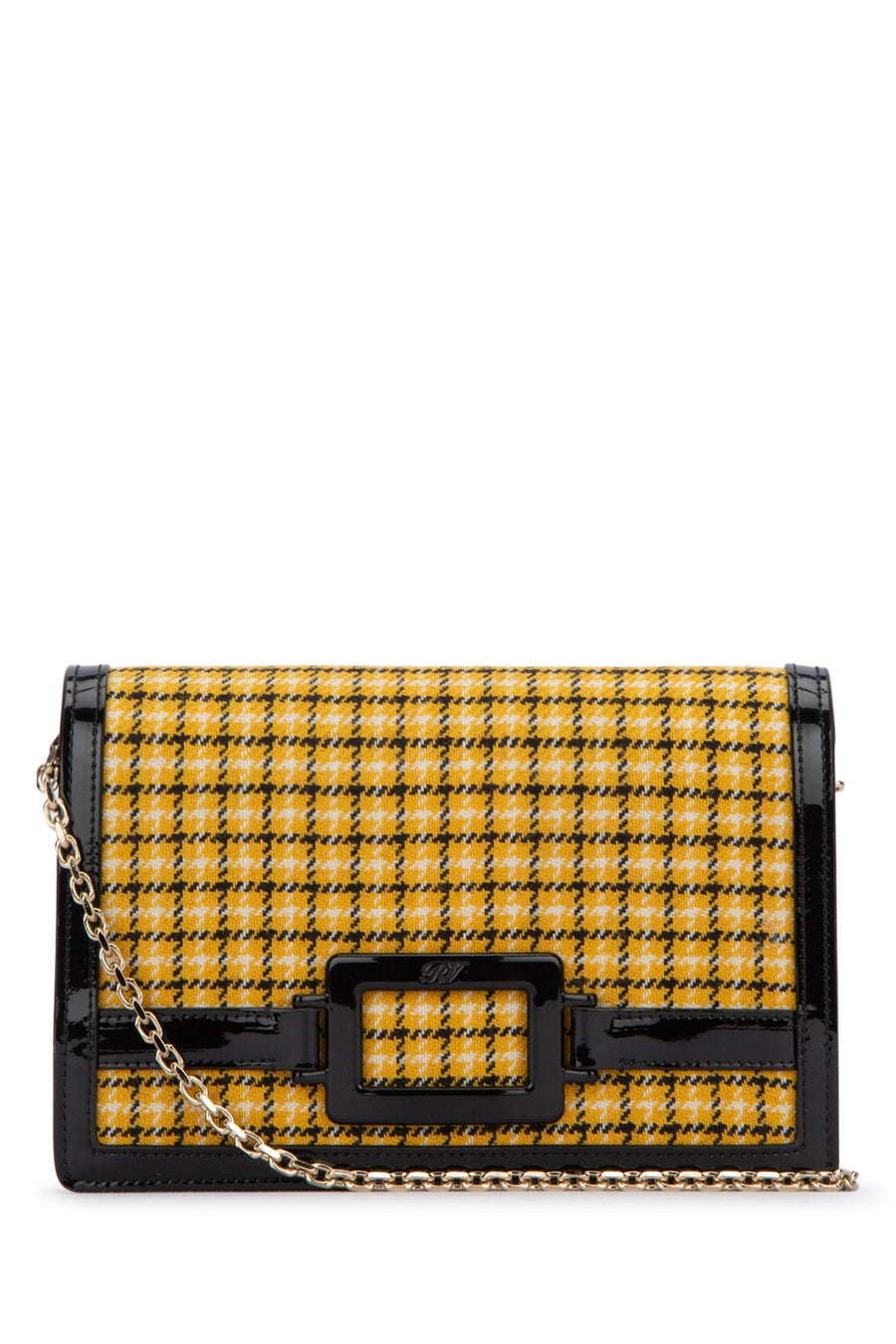 Roger Vivier Tweed clutch in gold