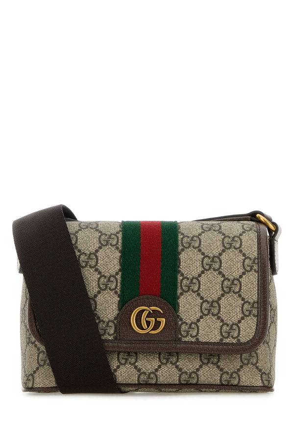 Gucci 82% Polyurethane crossbody bag in beige