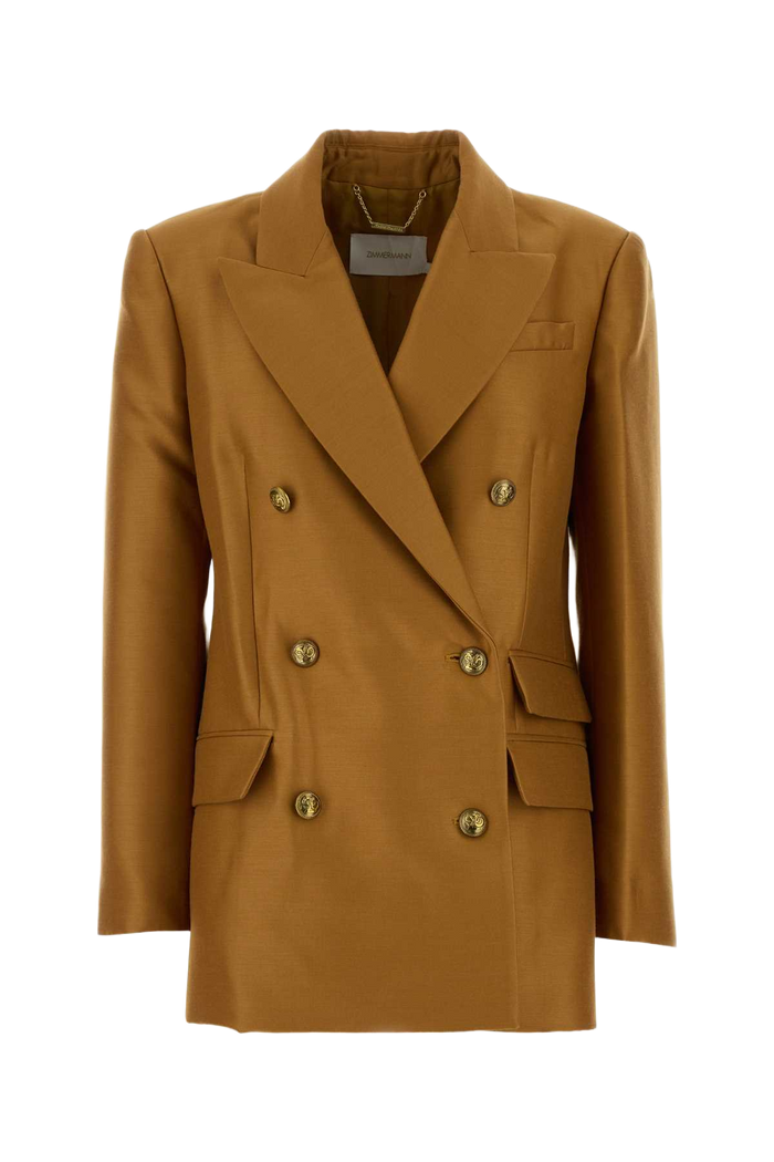 Caramel Wool Blend Hypnotic Blazer Toffee Giacche E Gilet