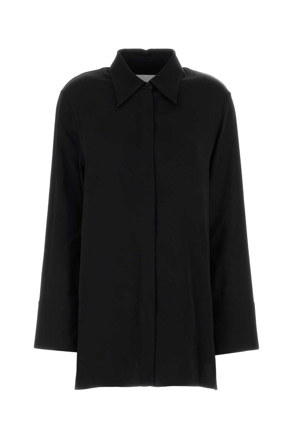 Jil Sander 74% Acetate shirt in black