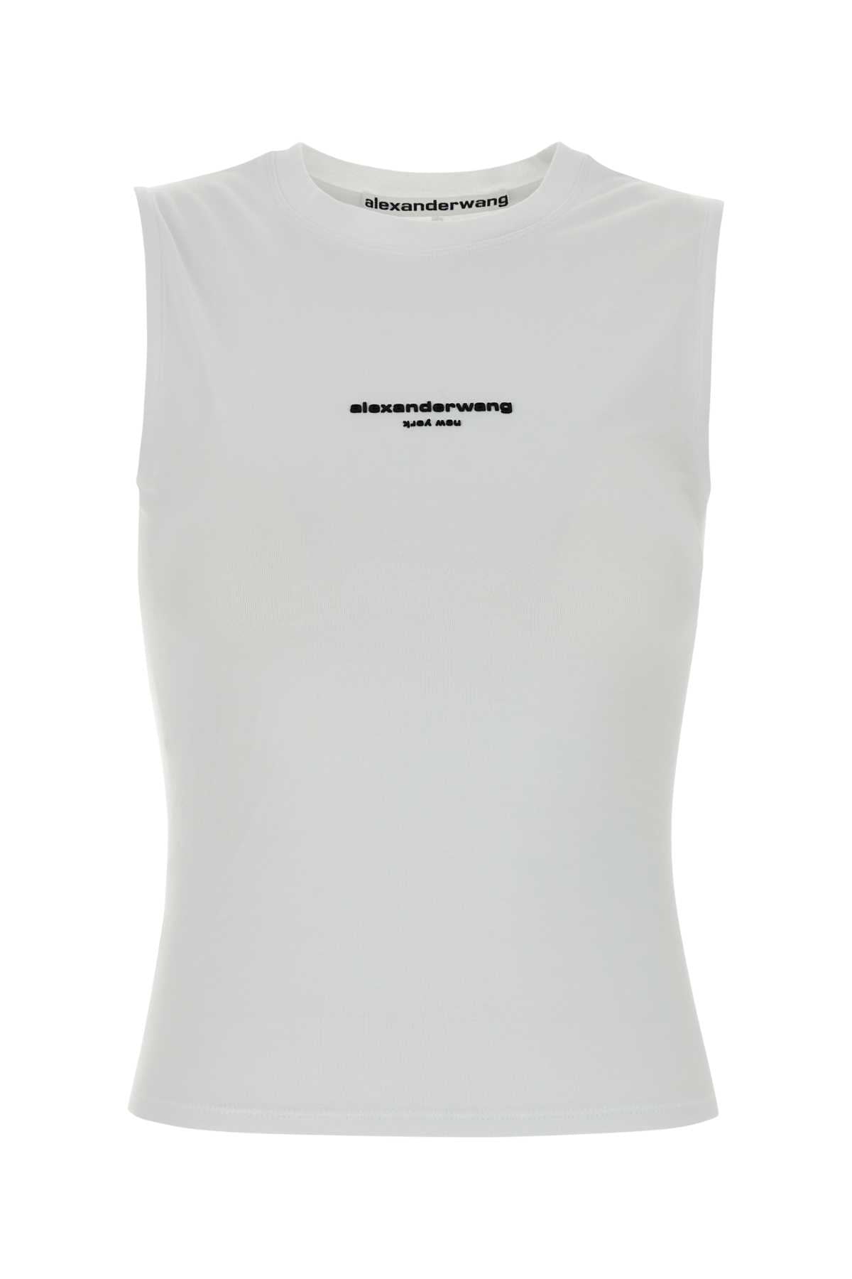 White Exterior: Cotton Elastane Maglie