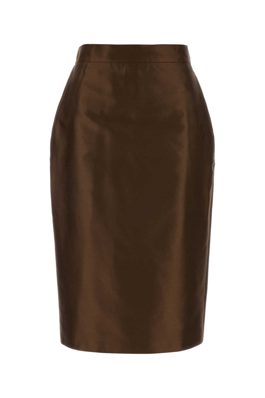 Mm Studio Exterior: 72% Cotton 28% Silk; Lining: 70% Acetate 30% Polyester skirt in brown
