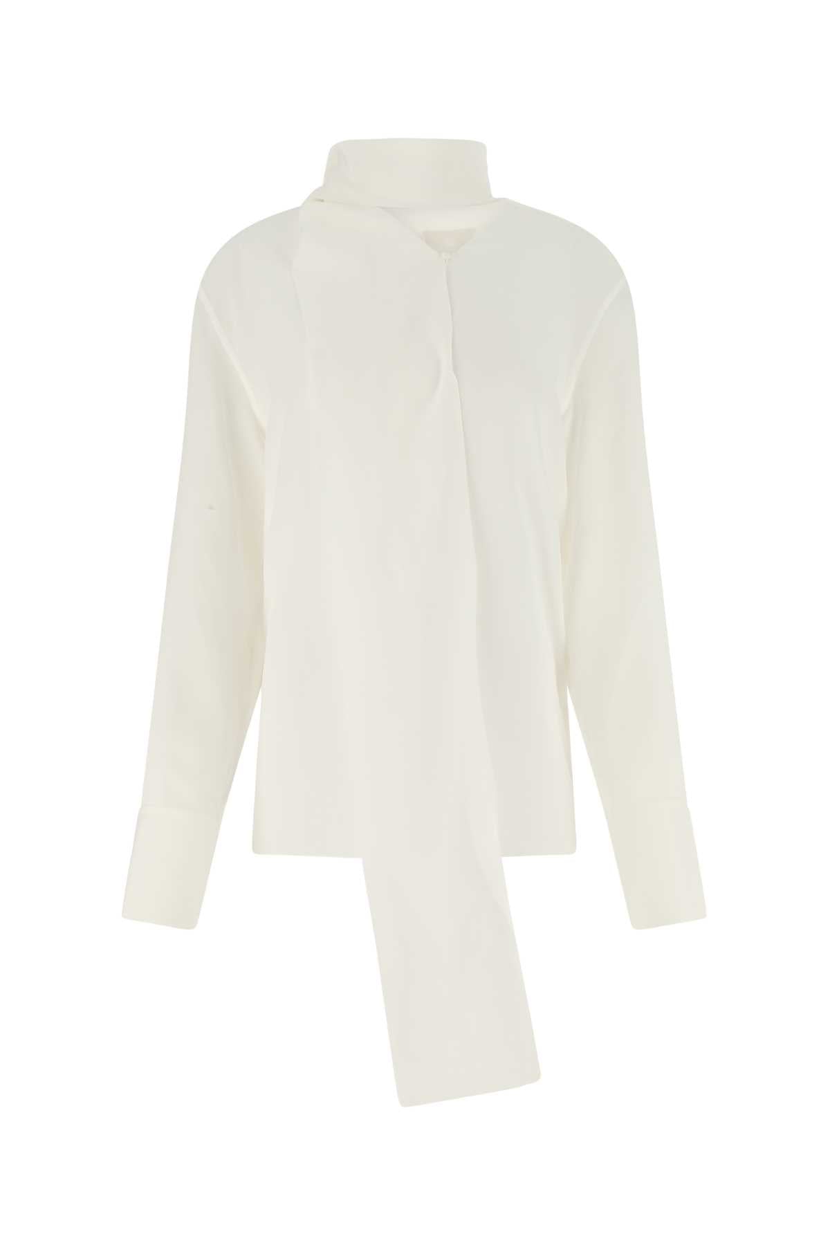 White Crepe Blouse 130 Exterior: Silk Maglie
