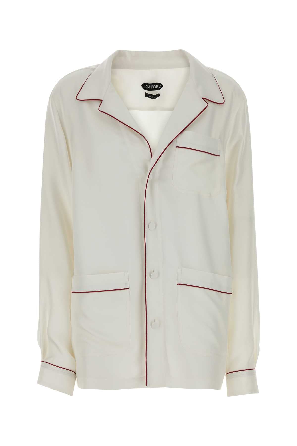 Ca3335fax1717 Wad Offwhite Silk Camicie