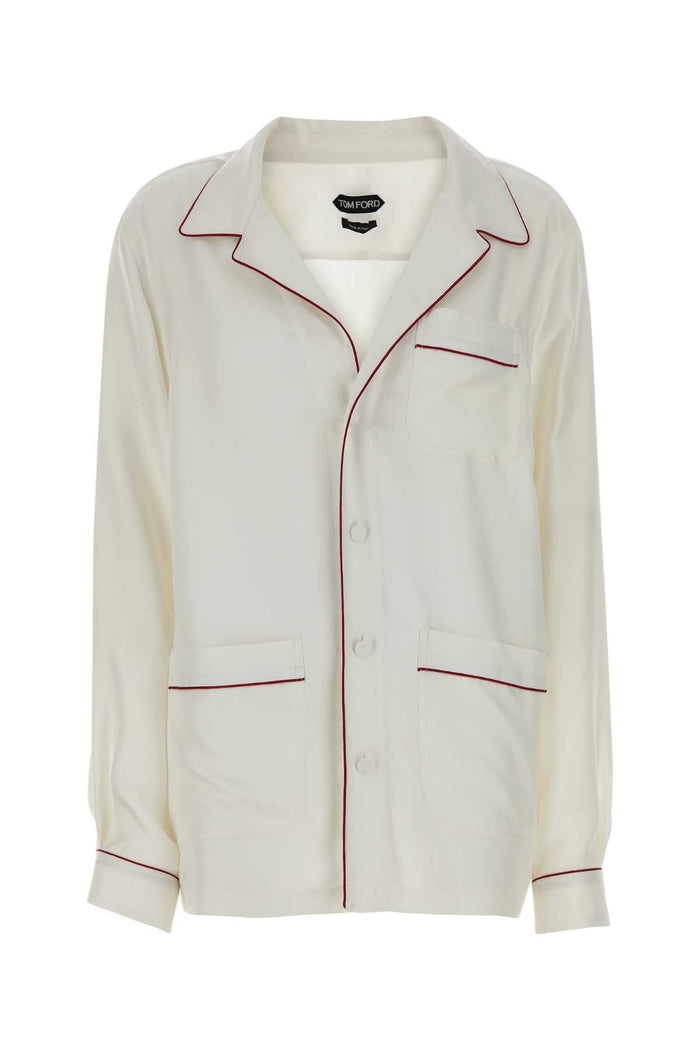 Ca3335fax1717 Wad Offwhite Silk Camicie