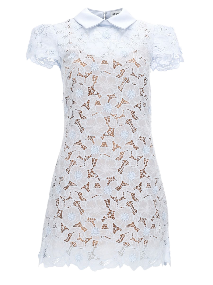 Lace Mini Dress Azure Pes