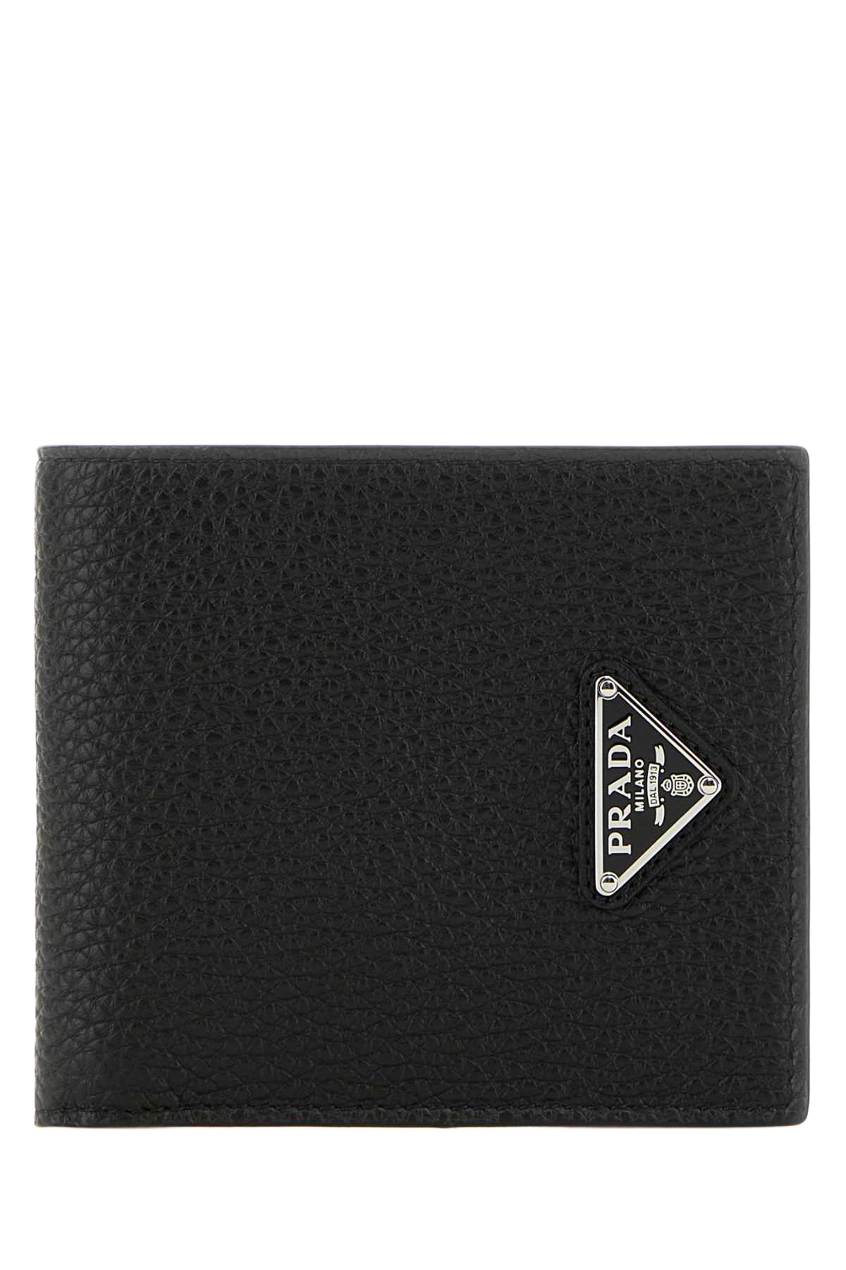 Black Leather Wallet Nero Vitello Portafogli