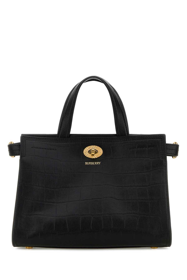 Burberry Cotswolds 100% Lamb Leather top handle bag in black