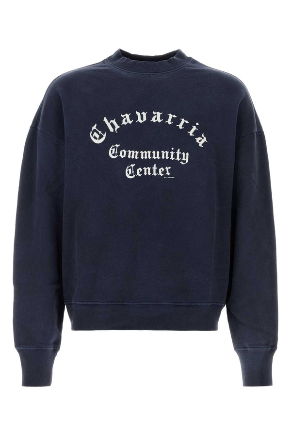 Willy Chavarria Community 100% Cotton sweatshirt in navy
