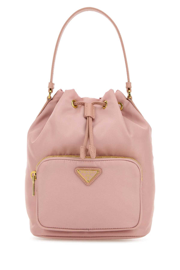 Prada Exterior: 100% Re-Nylon bucket bag in pink