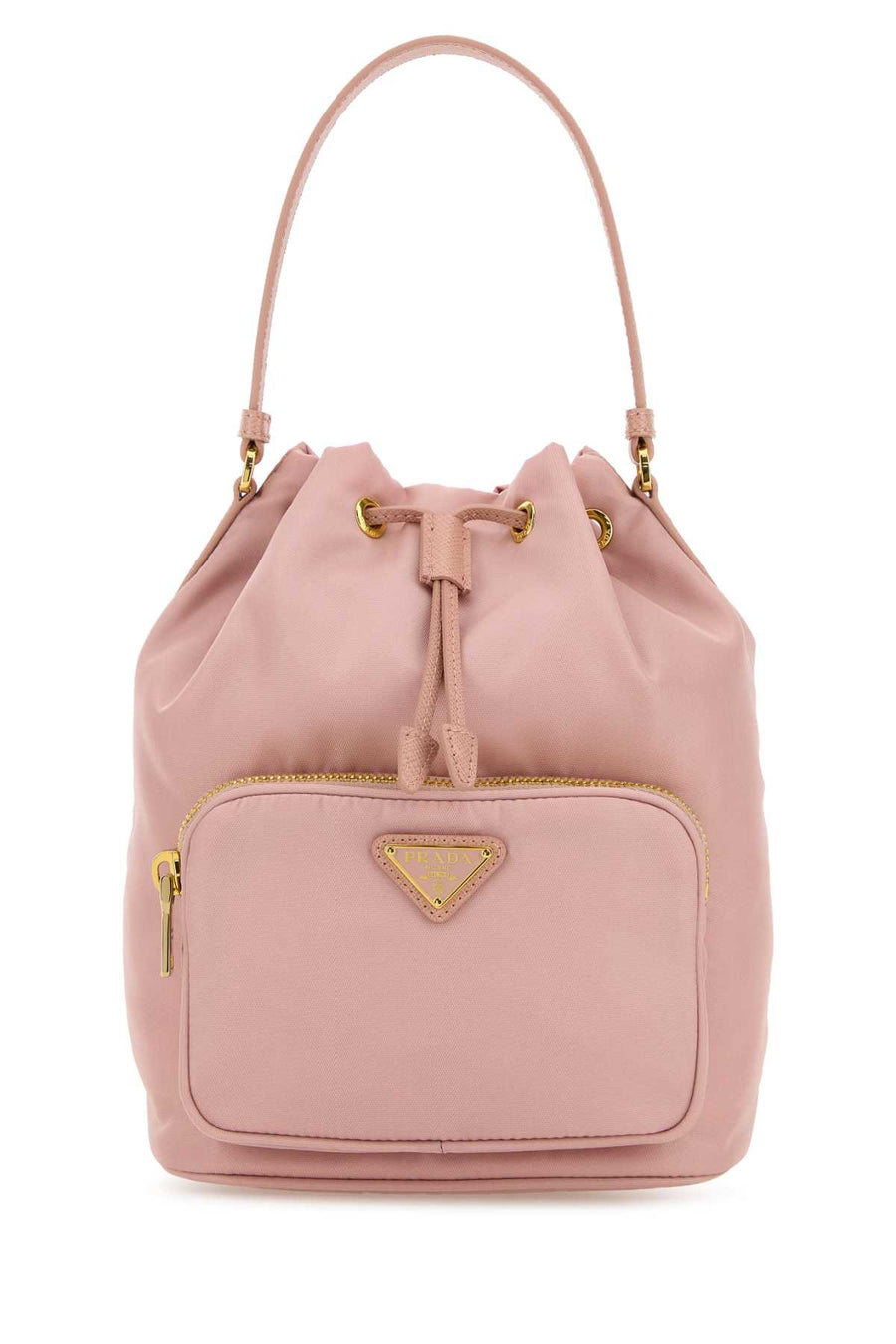 Prada Exterior: 100% Re-Nylon bucket bag in pink