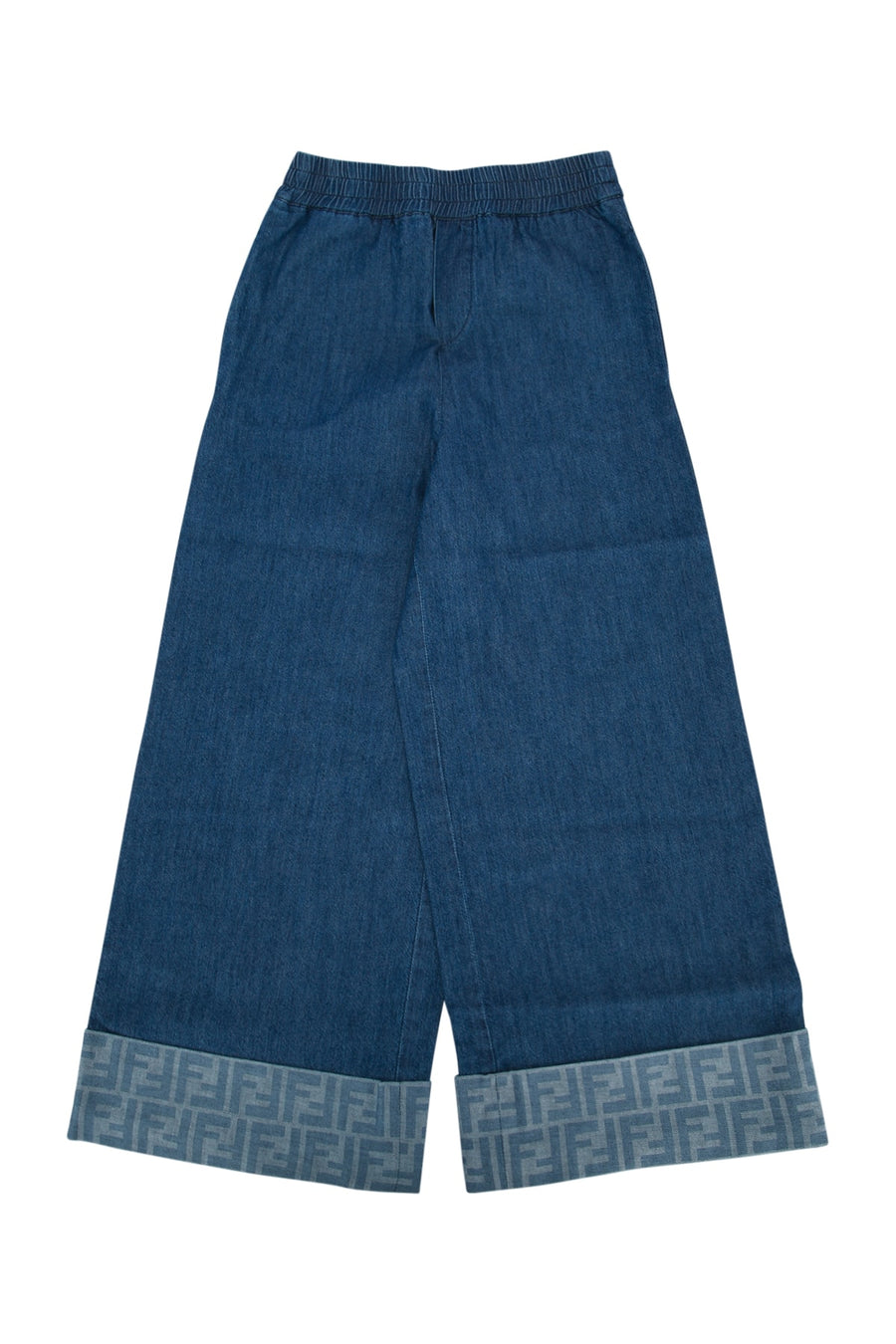 Fendi Kids Light 100% Cotton body trousers in blue