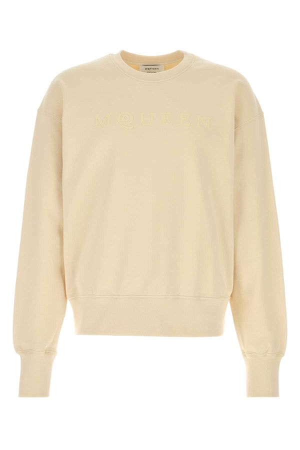 Alexander McQueen Cotton 97% sweatshirt in beige