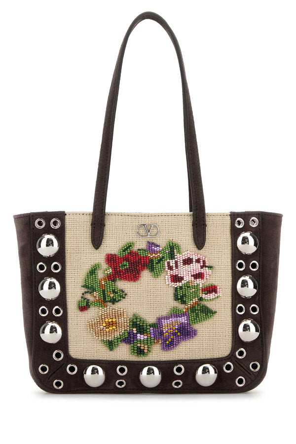 Valentino Garavani Tote Cowhide shoulder bag in brown