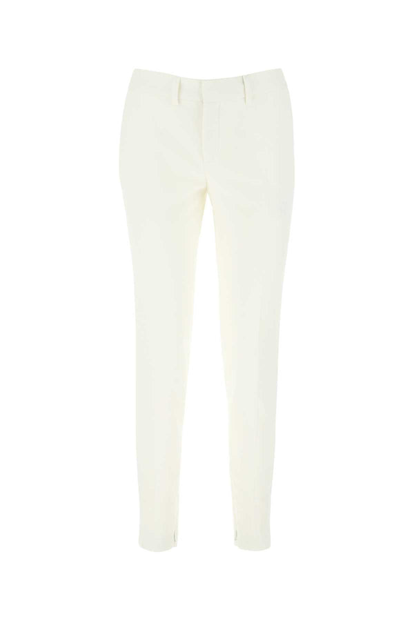 Saint Laurent Exterior: 100% Virgin wool; Lining: 100% Silk trousers in white