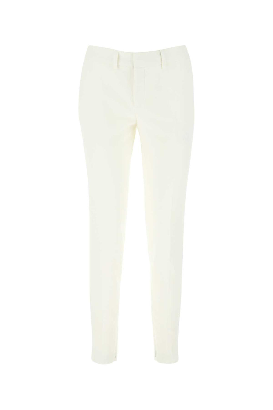 Saint Laurent Exterior: 100% Virgin wool; Lining: 100% Silk trousers in white