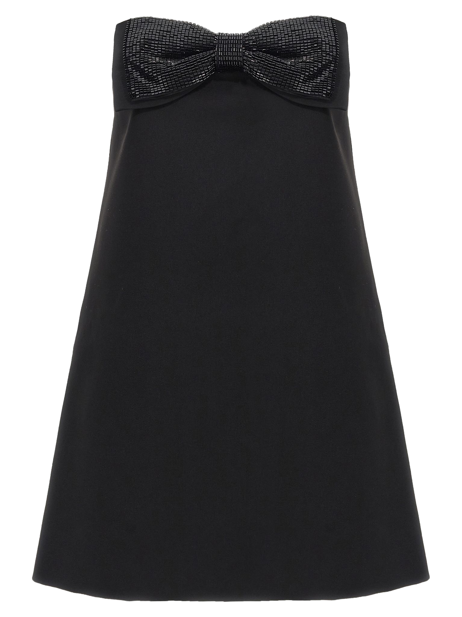 Black Crepe Bandeau Mini dress Polyester