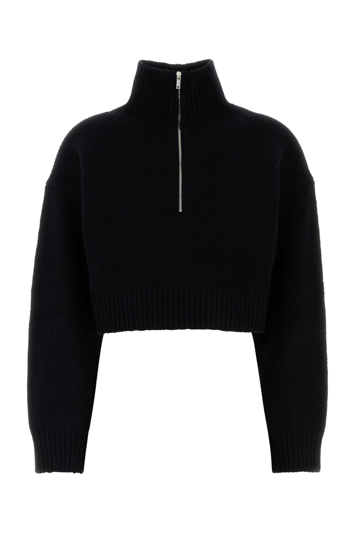 Black Wool Blend Sonore Sweater Exterior: Cashmere Maglieria