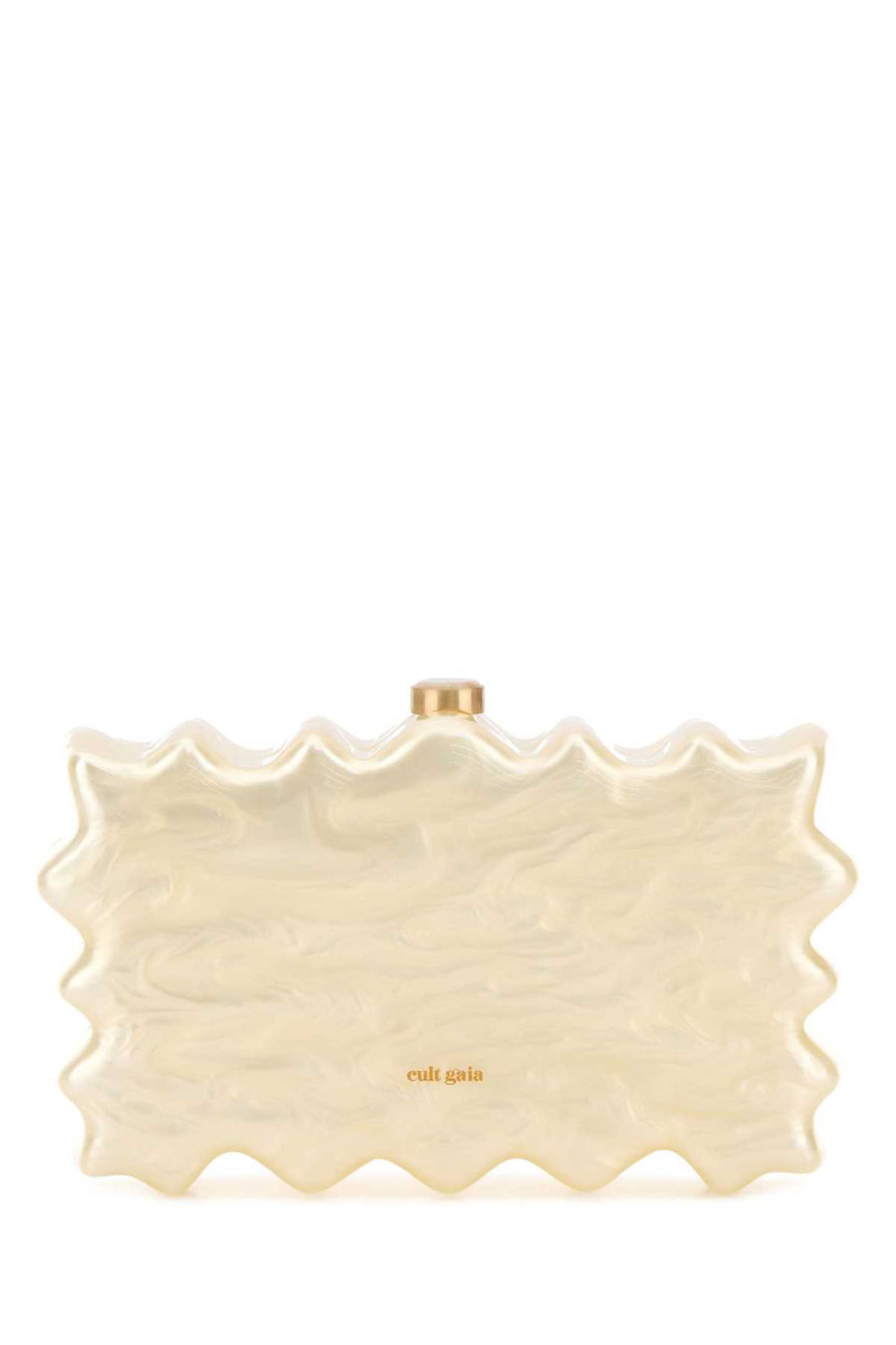 Cult Gaia Clutch Exterior: 100% Acrylic clutch in ivory
