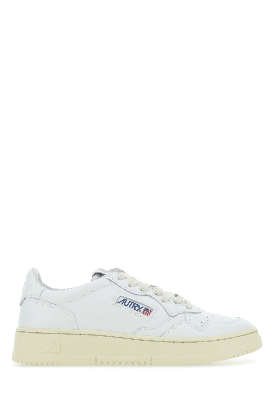 Autry 100% cow leather sneaker in white