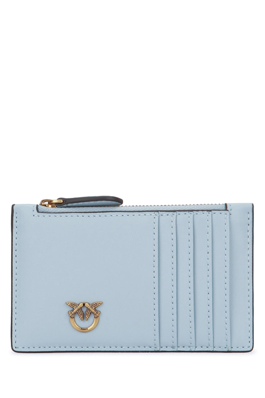 Pinko Cardholder Vitello leather card case in blue